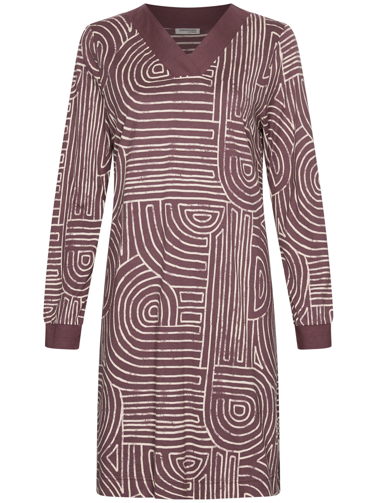 pastunette-premium-lunar-lines-nachthemd-lila-modal-95cm image 2