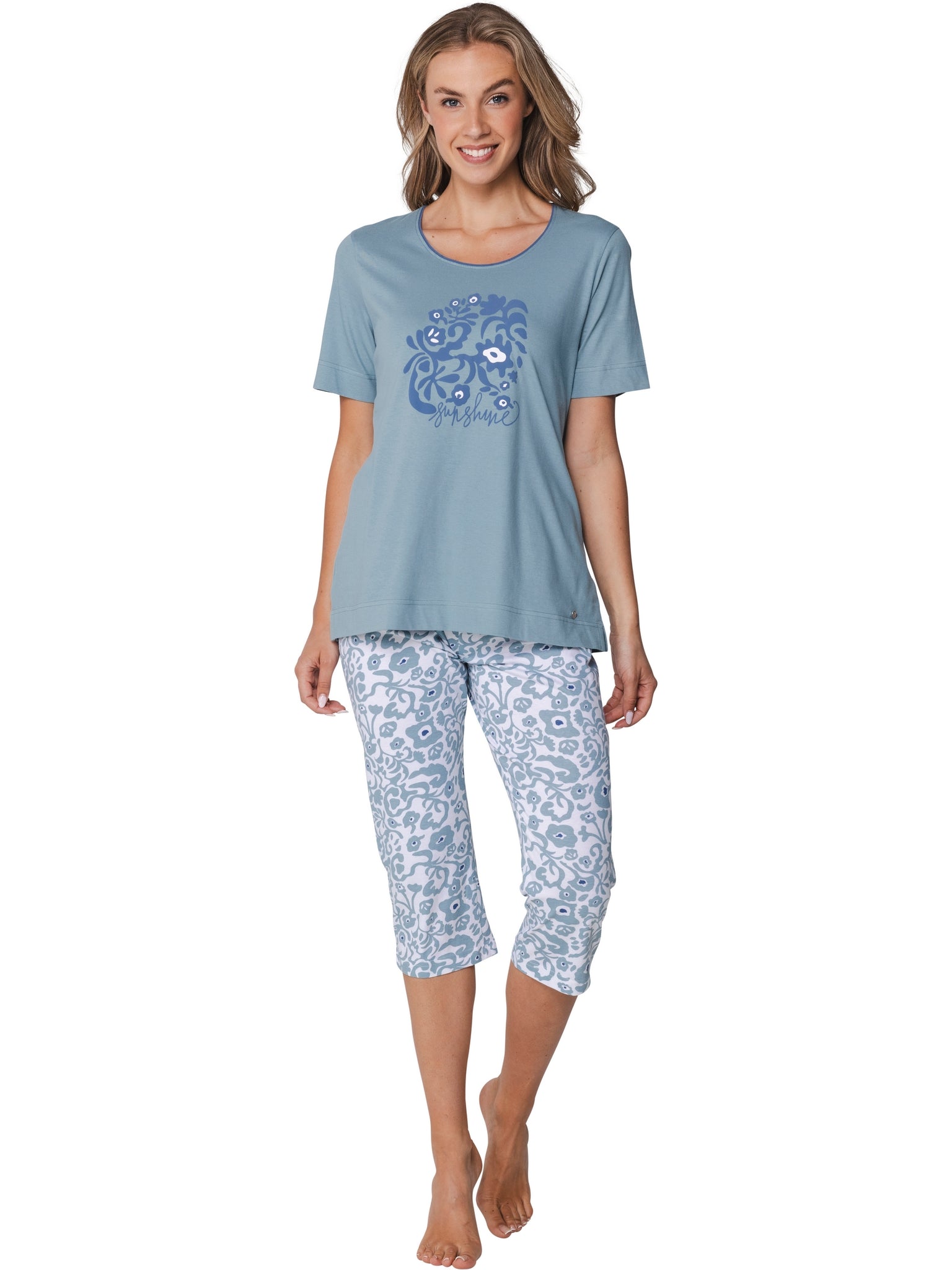 pastunette-stone-blue-pyjama-blau-bio-baumwolle-3-4 image 4