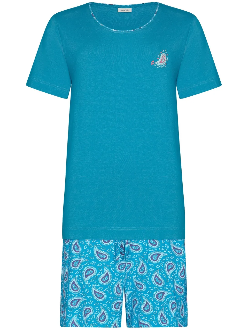 pastunette-ipanema-shortama-t-rkis-bambus-paisley image 1