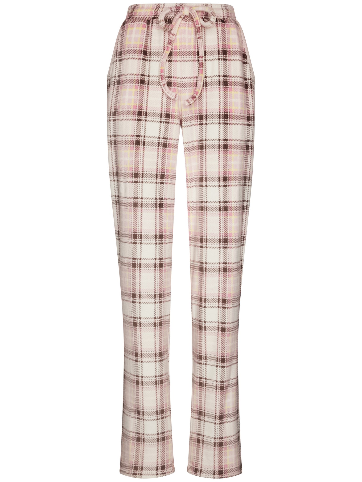 pastunette-pink-checks-pyjama-rosa-kariert-mit-v-ausschnitt image 2