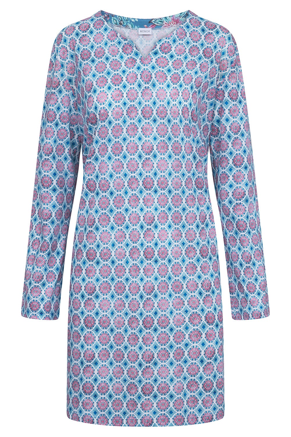 r-sch-be-happy-nachthemd-langarm-blau-grafikdruck-jersey image 2