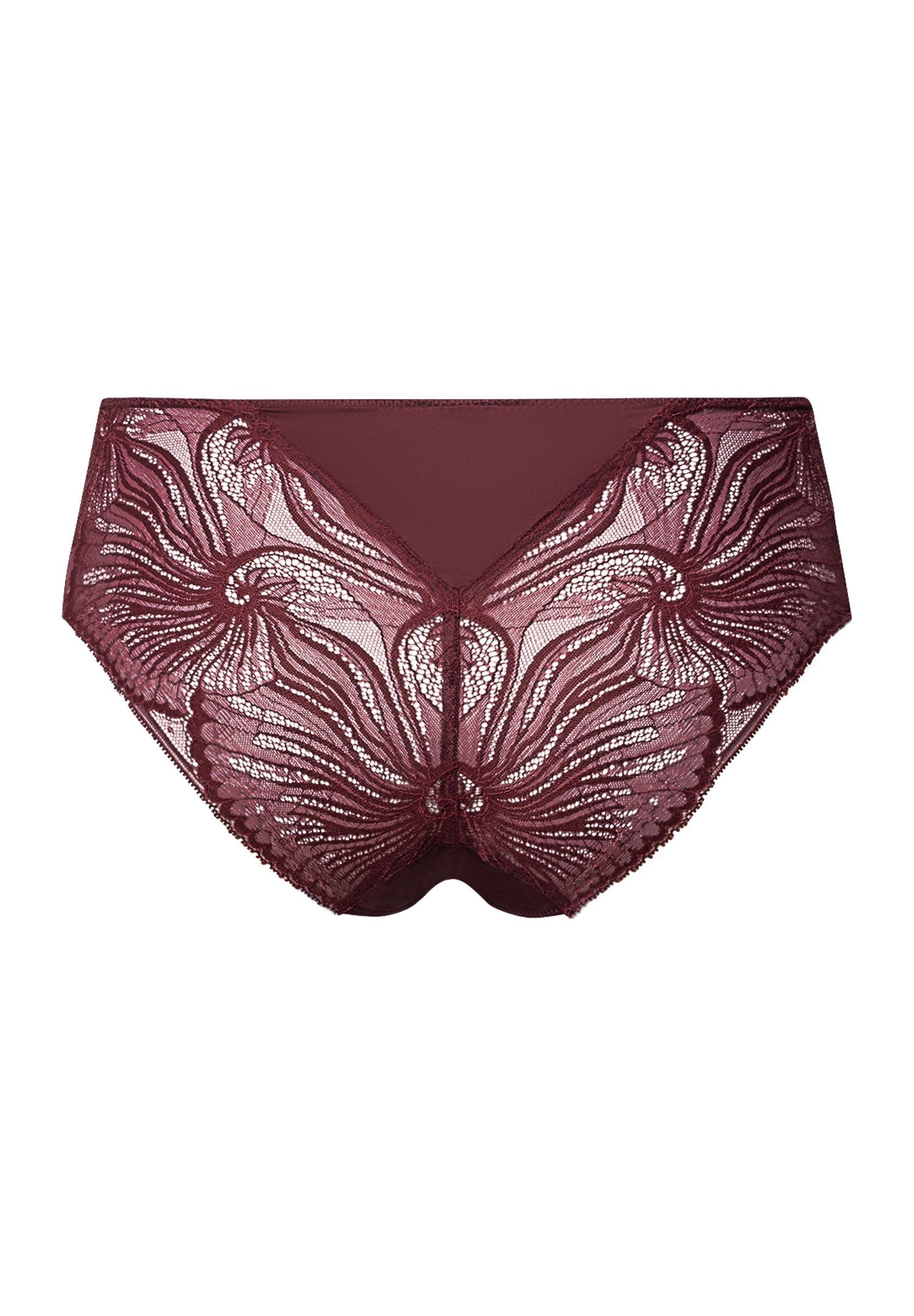 hanro-lilith-midi-briefs-slip-vivid-brown-spitze-damen image 3