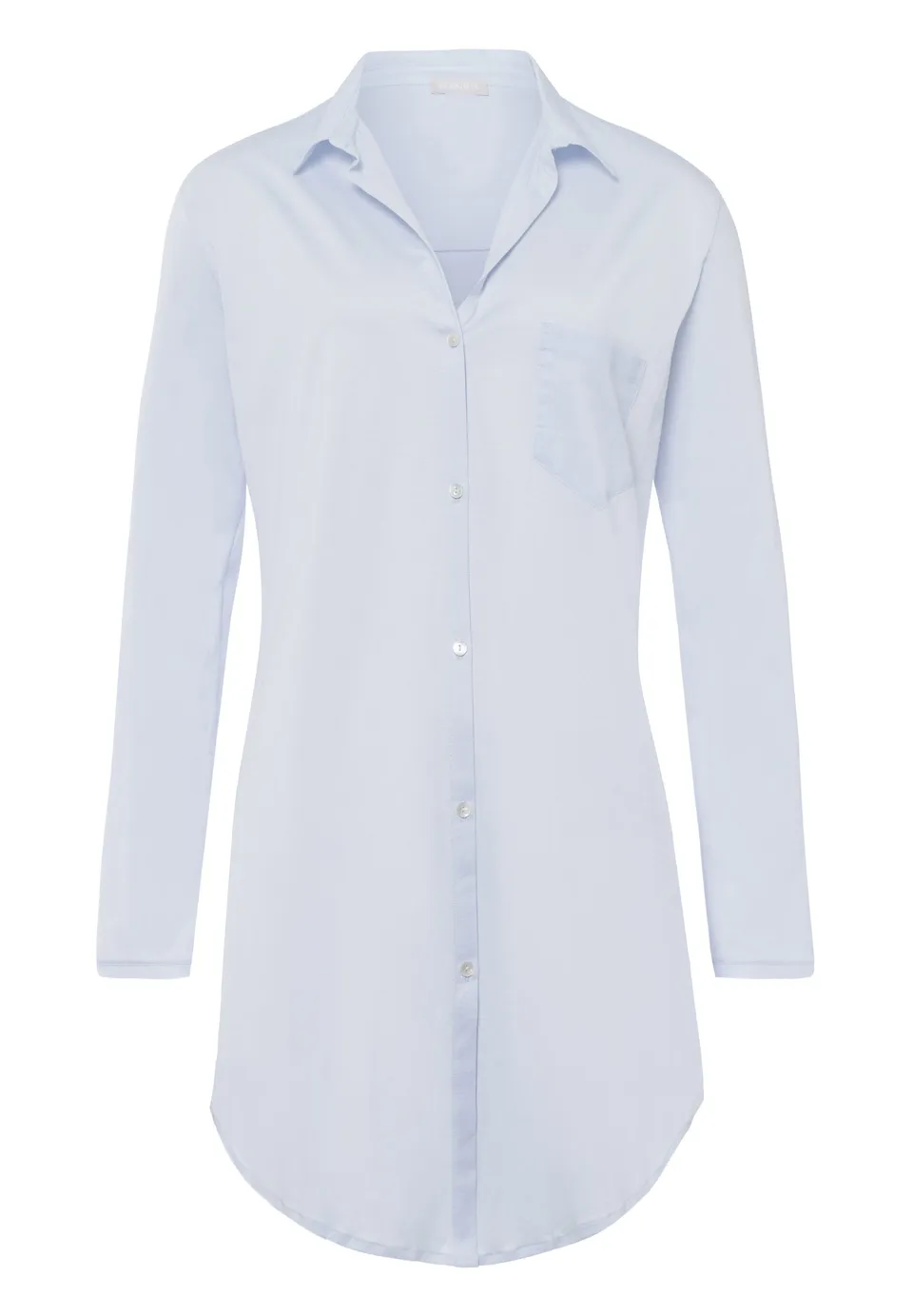 hanro-cotton-deluxe-nachthemd-langarm-blue-glow-90cm image 1
