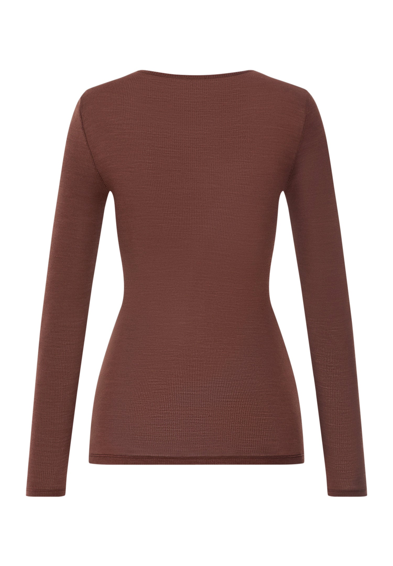 hanro-woolen-lace-shirt-damen-cinnamon-wolle-seide image 4