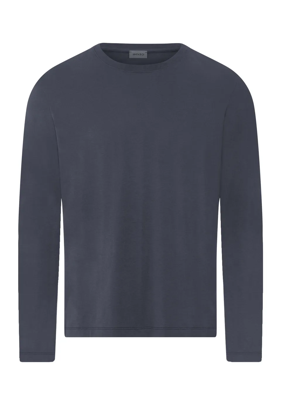 hanro-living-shirts-langarmshirt-stormy-gray-baumwolle image 1