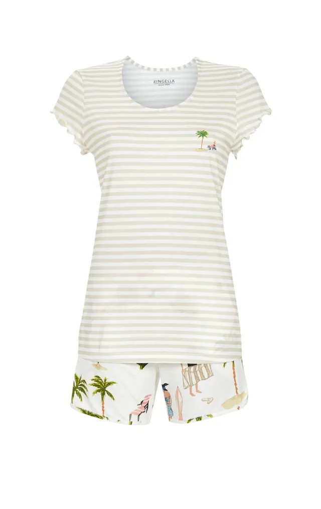 ringella-women-men-damen-shorty-mustermix-kurzpyjama-baumwolle image 1