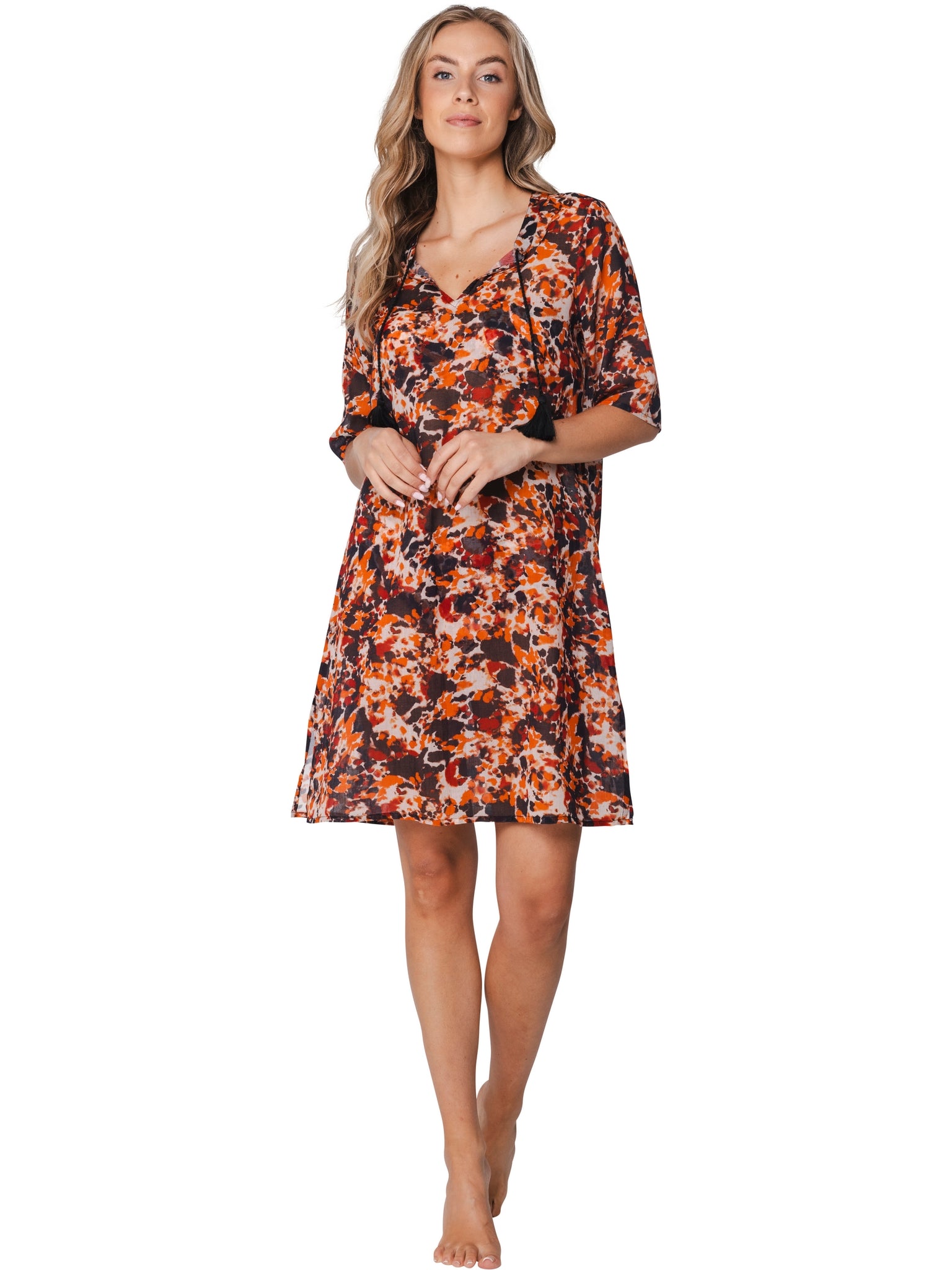 pastunette-sunstone-beachkleid-braun-baumwolle-v-ausschnitt image 3