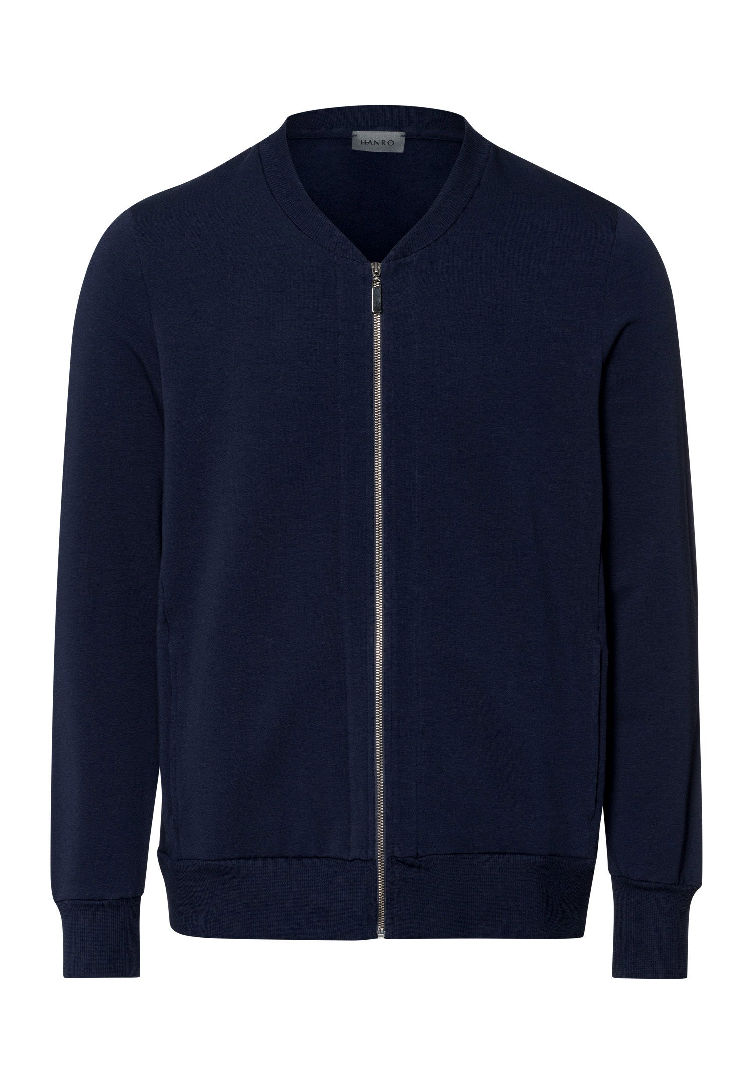 hanro-natural-living-cardigan-deep-navy-bio-baumwolle image 1