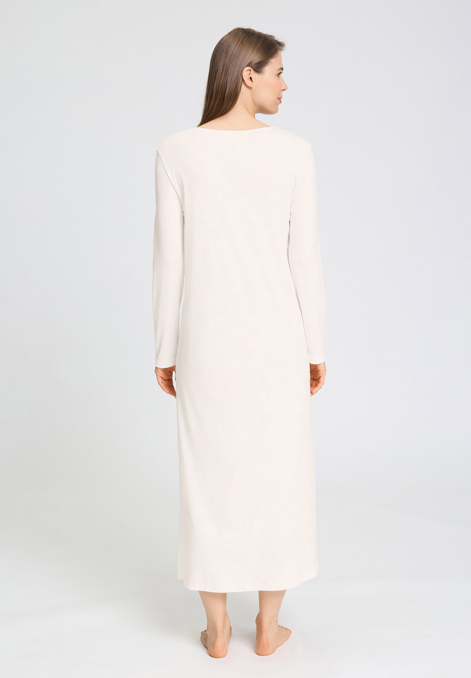 hanro-rosaria-nachthemd-130cm-off-white-stickerei image 4