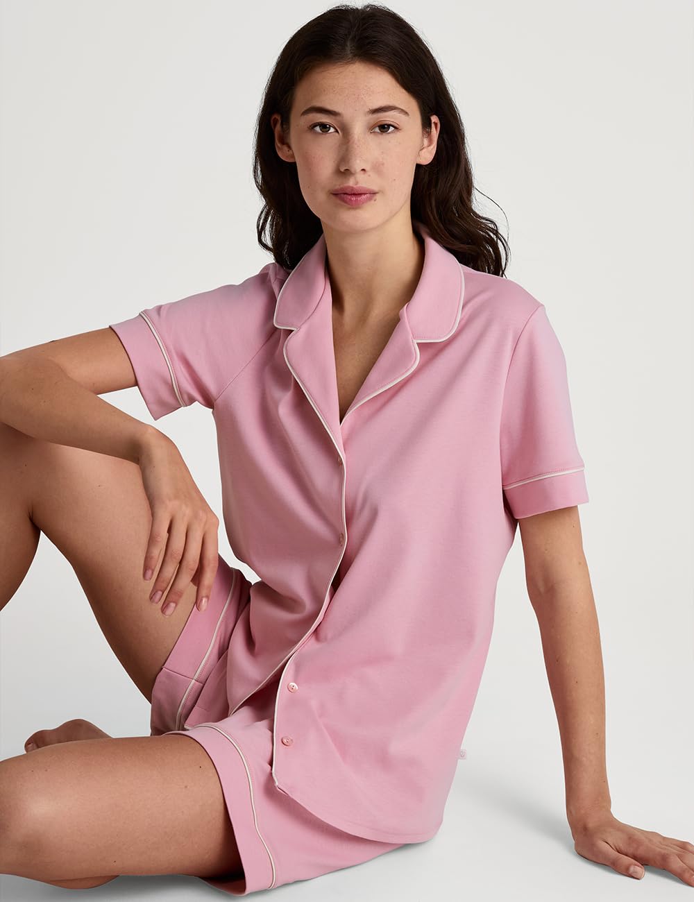 calida-moonlight-dreams-pyjama-damen-kurz-seide-rosa-48-50 image 4