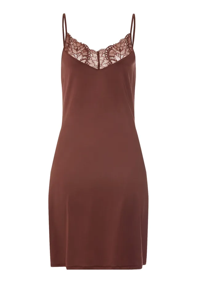 hanro-azelia-negligee-90cm-cinnamon-spitze-viskose image 1