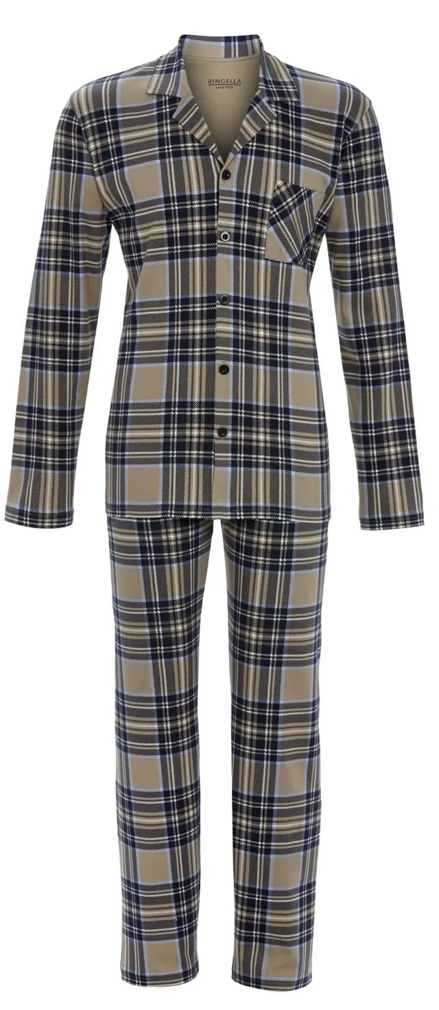 ringella-women-men-pyjama-knopfleiste-pepper-schlafanzug image 1