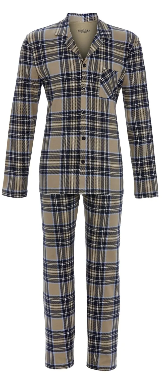 ringella-women-men-pyjama-knopfleiste-pepper-schlafanzug image 1