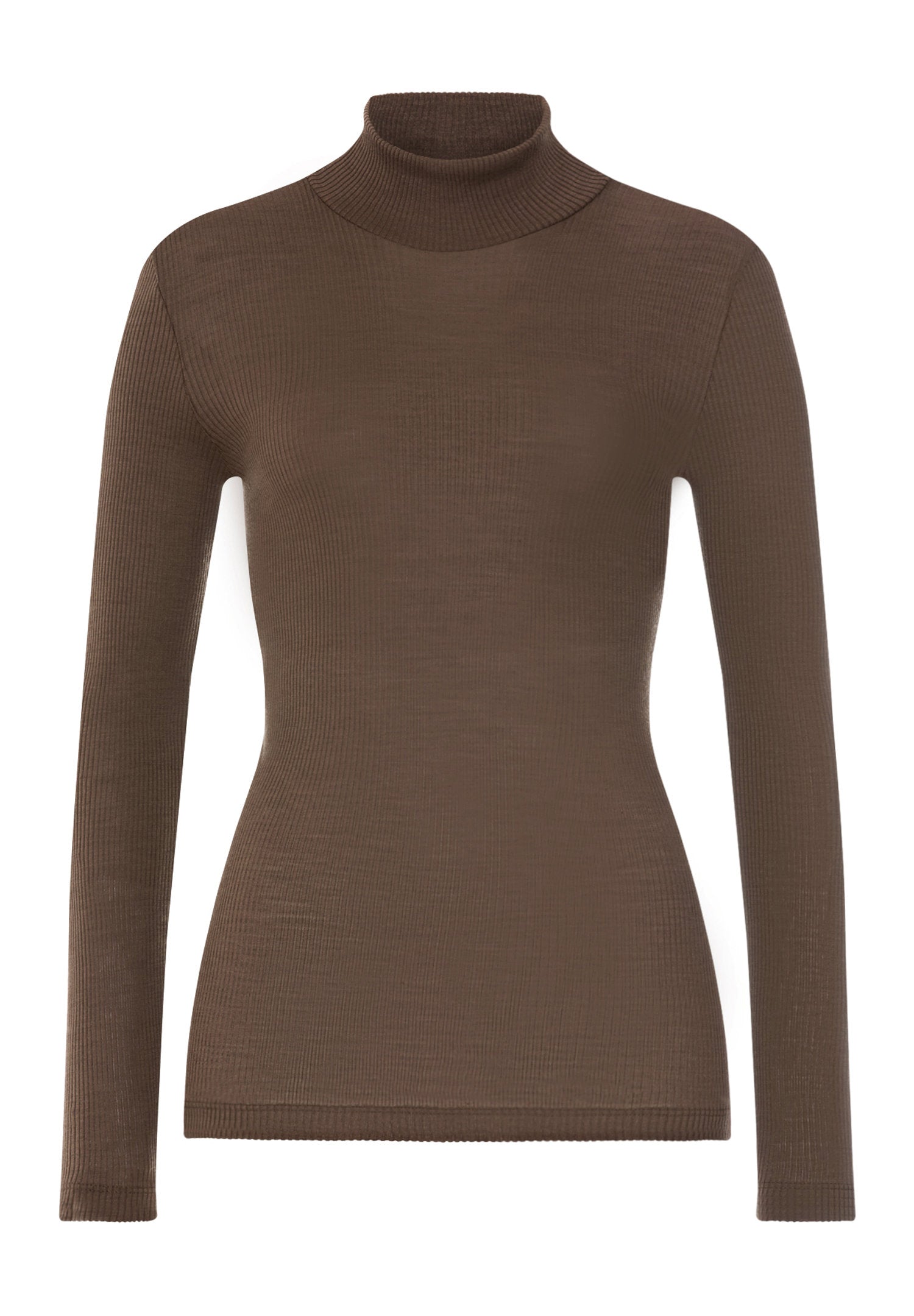 hanro-marcia-turtle-neck-shirt-damen-natural-teak-seide image 1