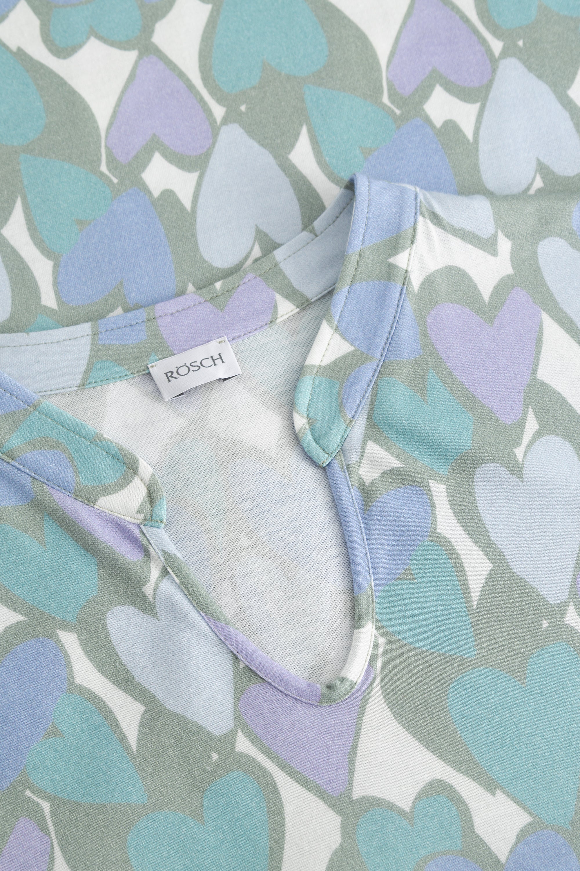 r-sch-be-happy-pyjama-herz-druck-blau-langarm-baumwolle image 5