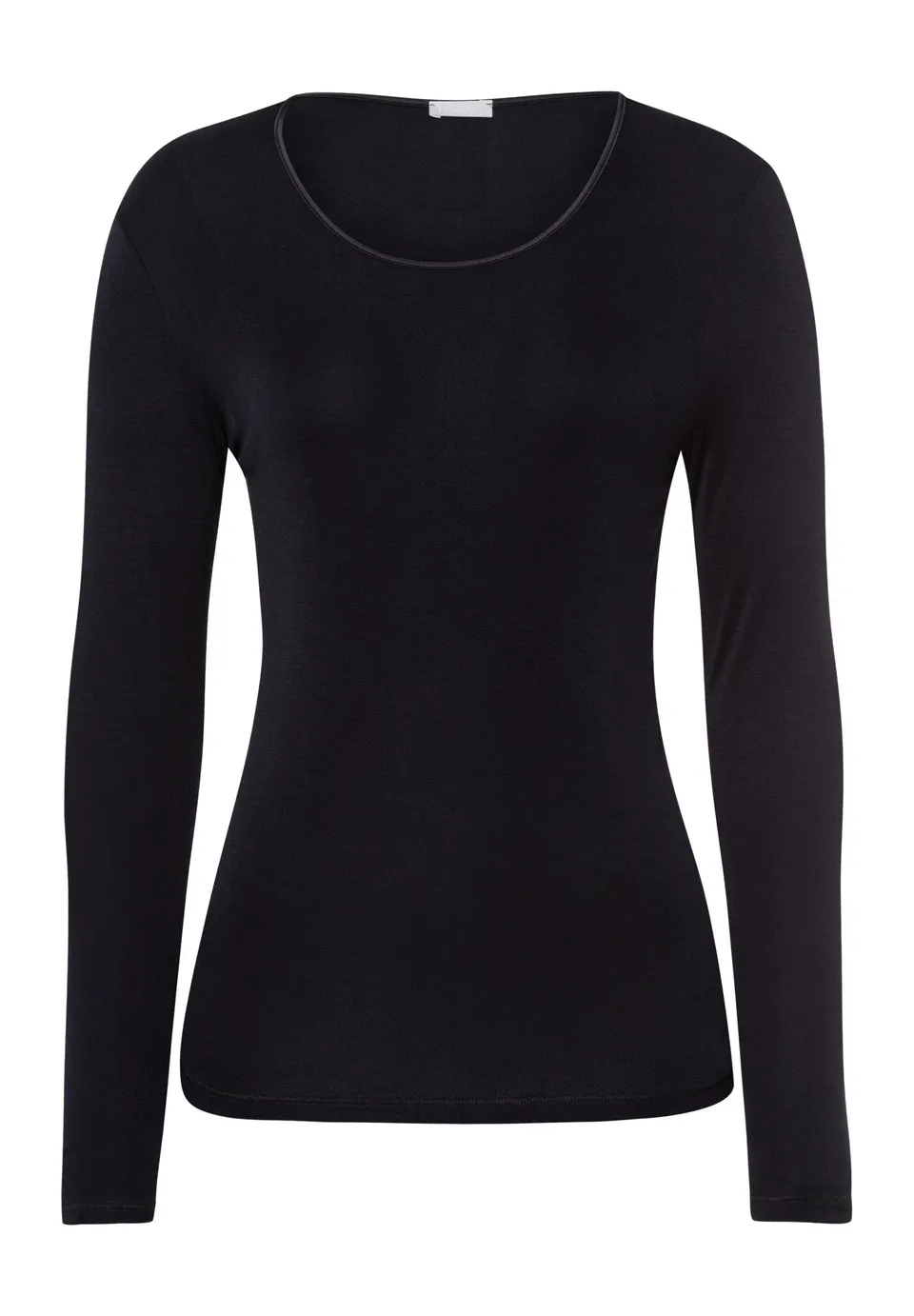 hanro-pure-silk-langarmshirt-schwarz-damen-100-seide image 1