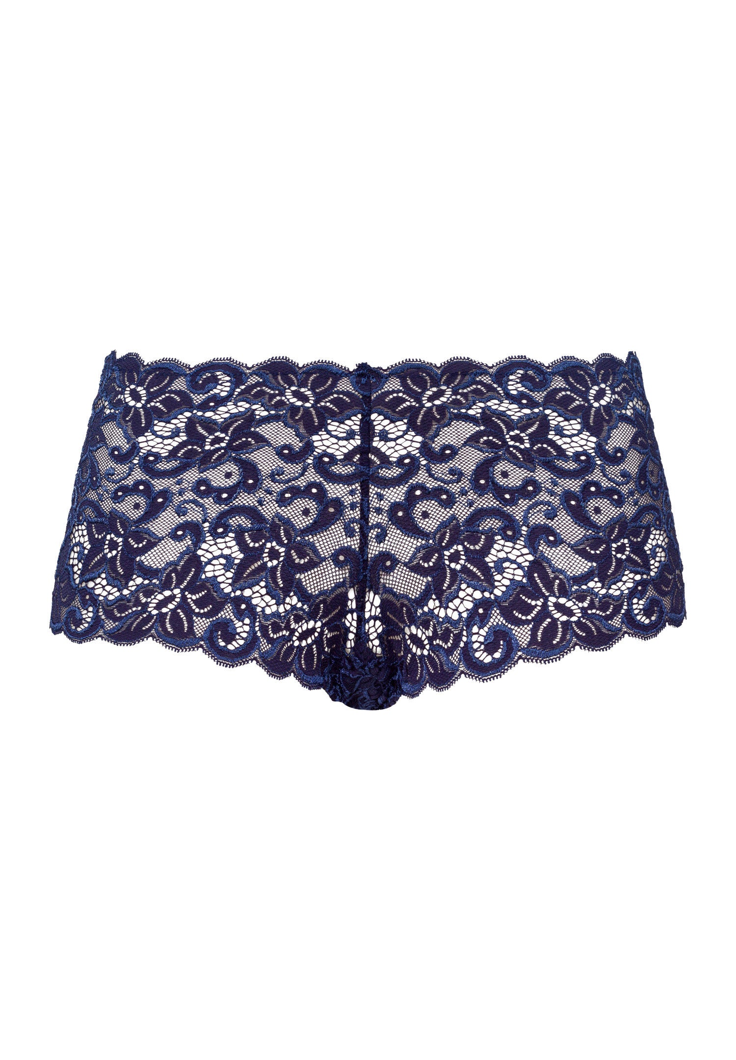 hanro-moments-full-brief-slip-deep-navy-spitze image 1