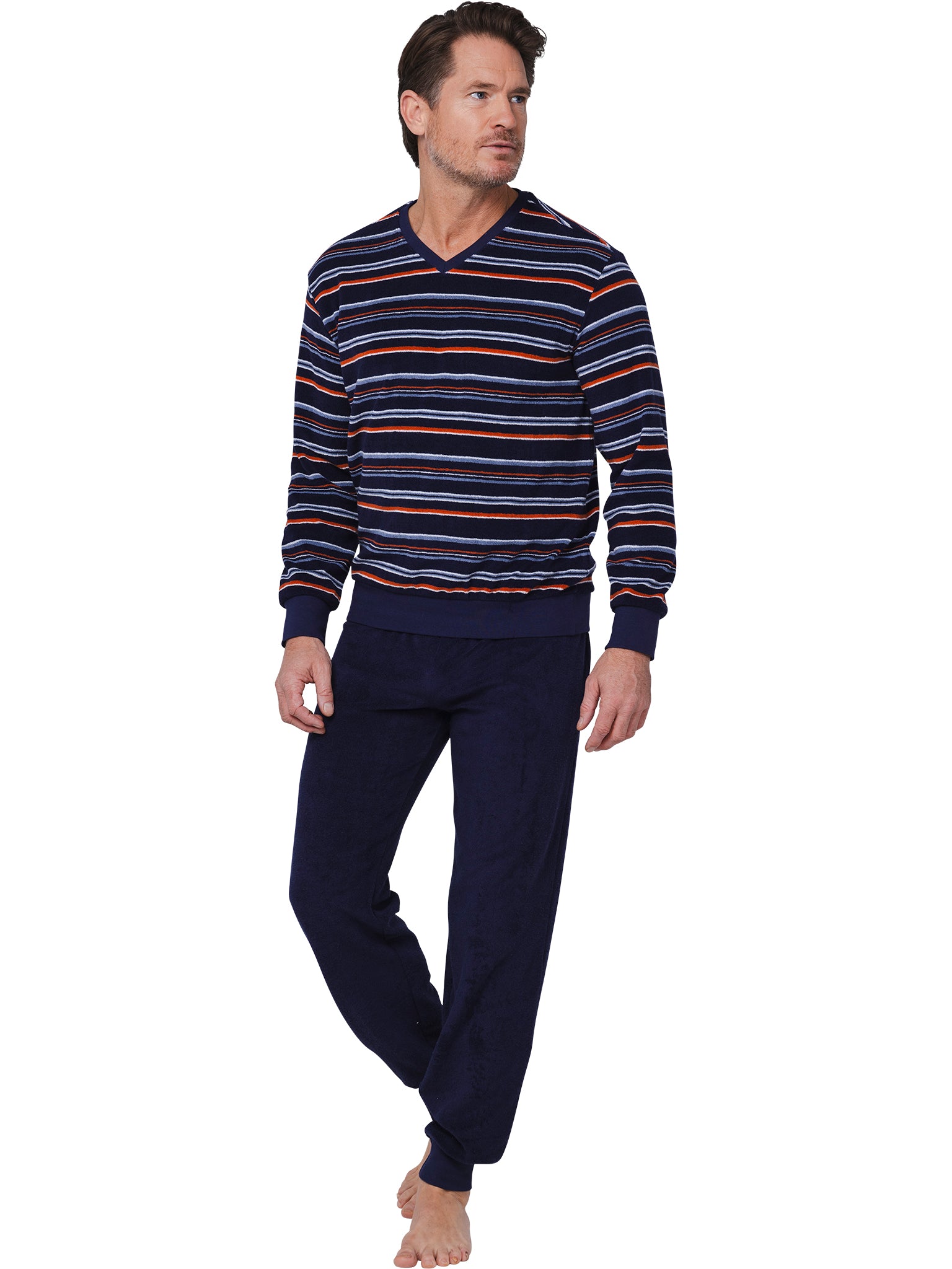 pastunette-navy-nights-pyjama-blau-herren-frottee image 3