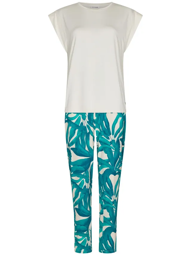 pastunette-premium-emerald-oasis-pyjama-t-rkis-ecru image 1