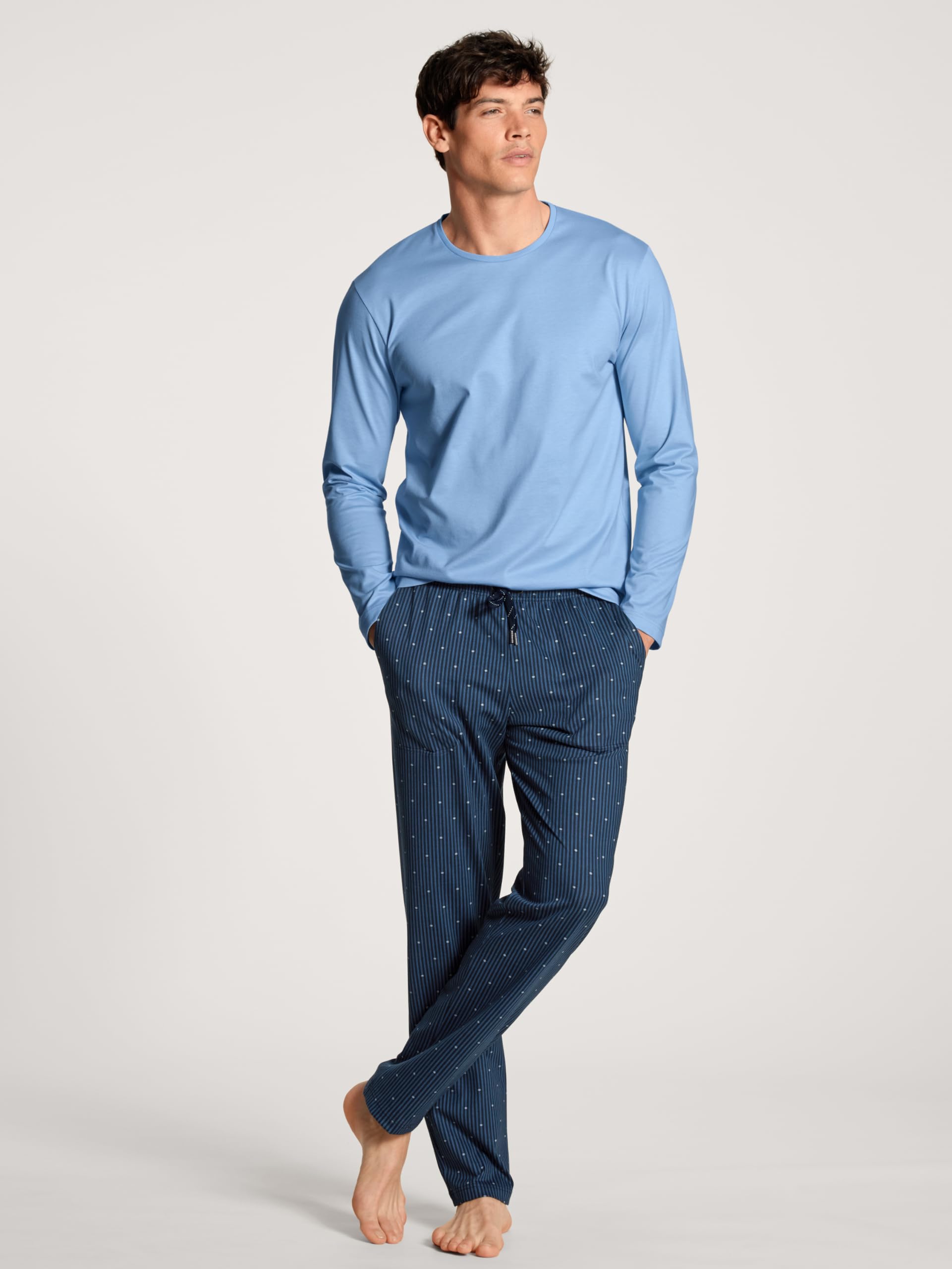 calida-remix-basic-sleep-hose-herren-indian-blue-baumwolle image 3