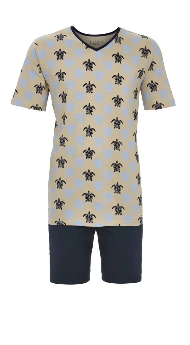 ringella-herren-shorty-v-ausschnitt-kurzpyjama-gr-46-baumwolle image 1