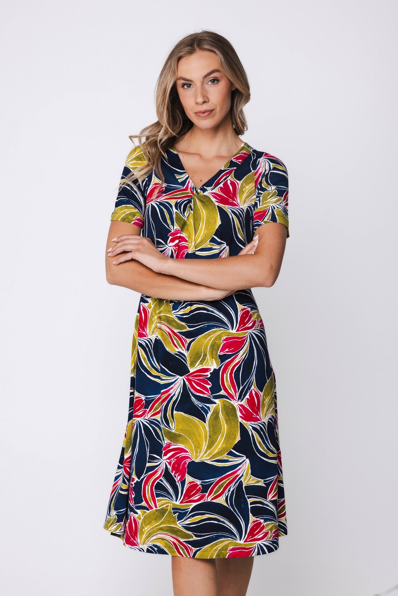 pastunette-paradise-kleid-blau-viskose-blumenprint-110-cm image 4