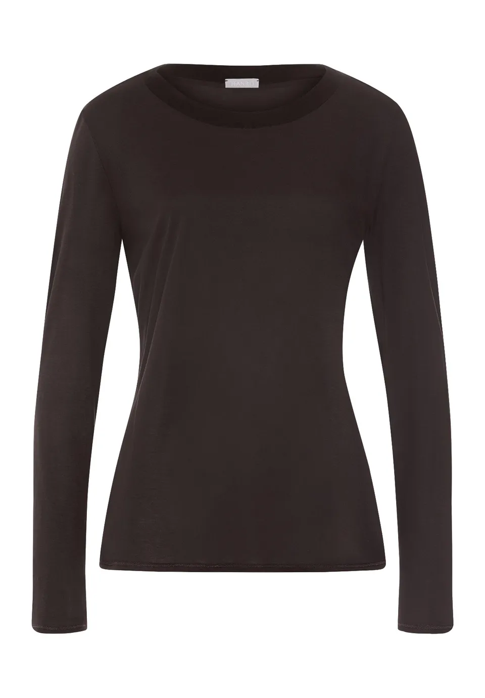 hanro-grand-central-shirt-langarm-dark-mocha-modal-seide image 1