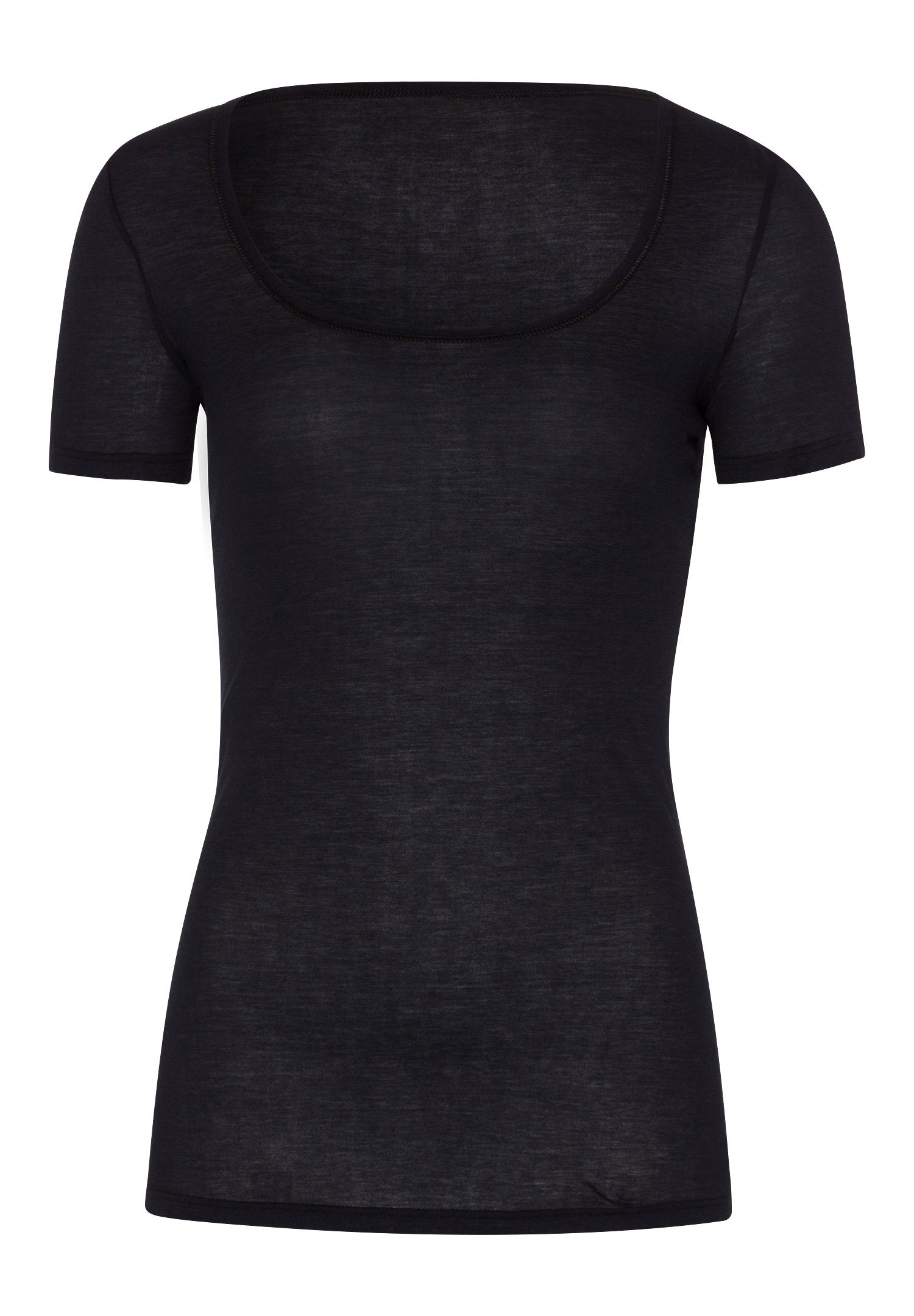 hanro-ultralight-s-slv-shirt-071827-t-shirt-schwarz-baumwolle image 1