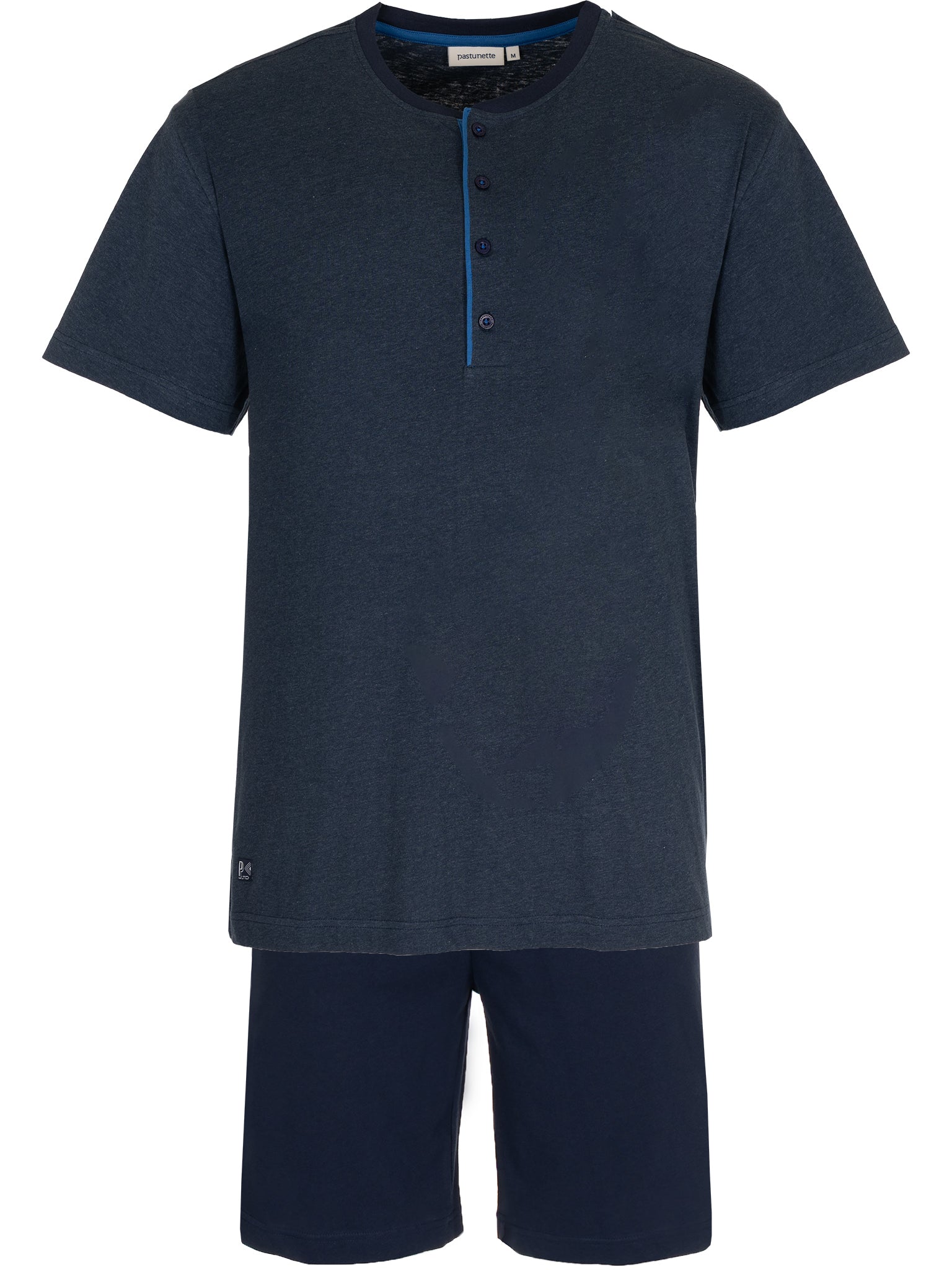 pastunette-shortama-pyjama-blau-kurz-baumwolle-shorts image 1