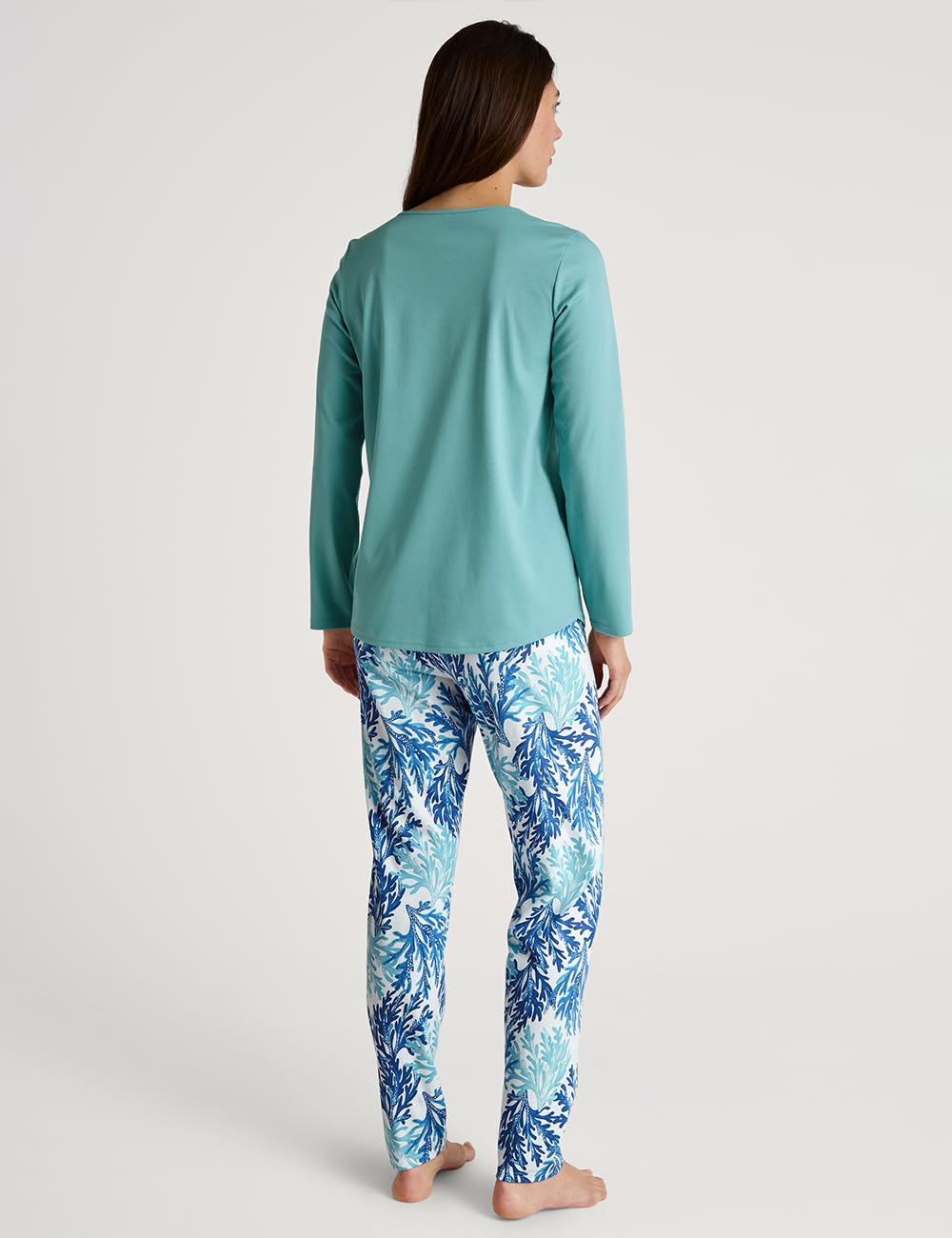 calida-favourites-dreams-pyjama-damen-lang-ice-green-baumwolle image 3