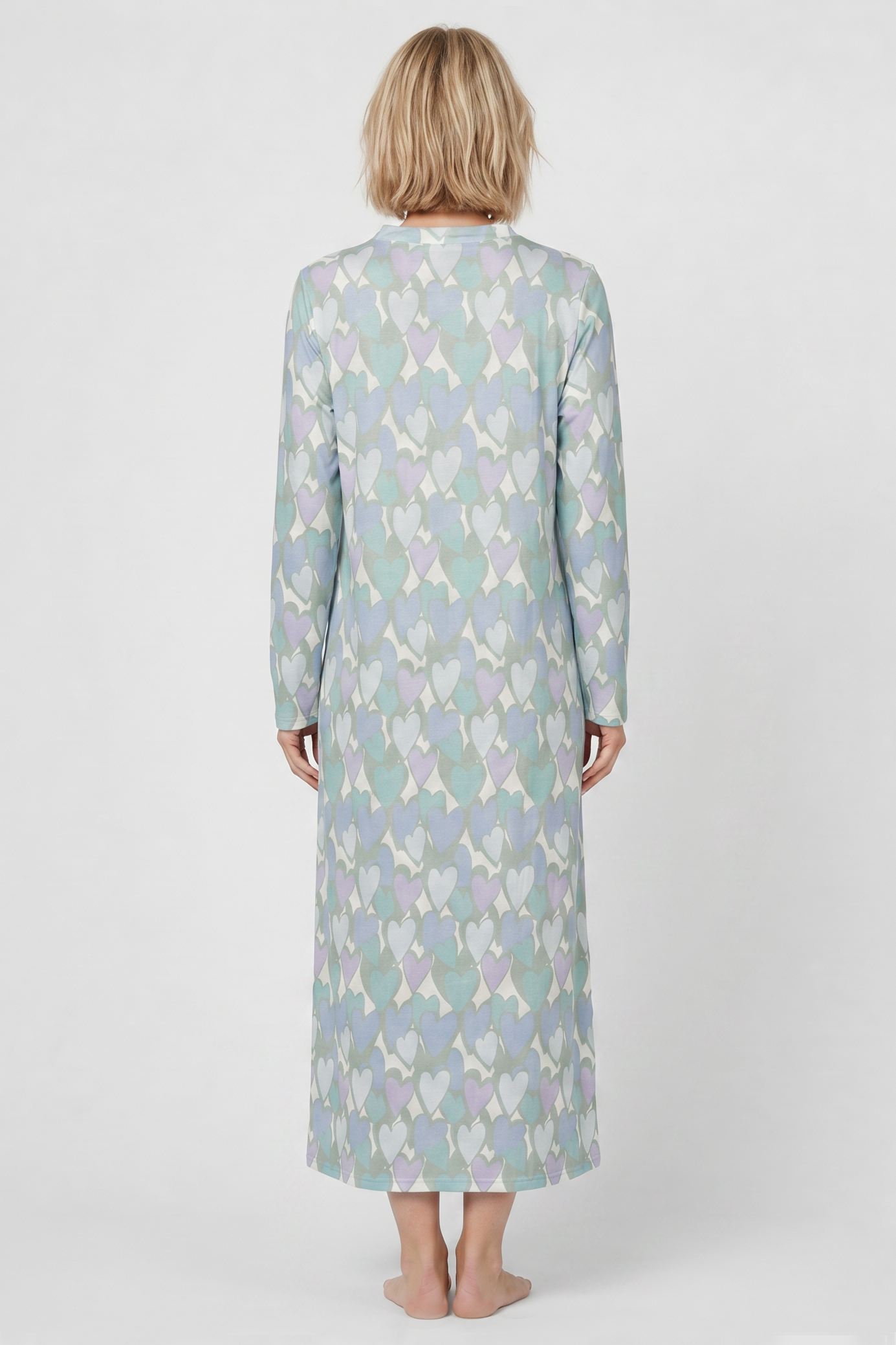 r-sch-be-happy-nachthemd-maxi-blau-herz-baumwolle-modal image 3