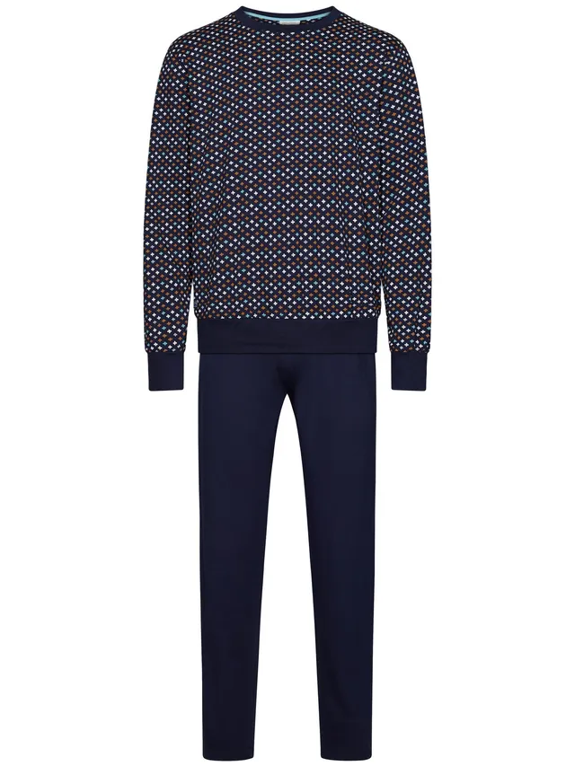 pastunette-cabana-pyjama-dunkelblau-baumwolle-graphic-print image 1