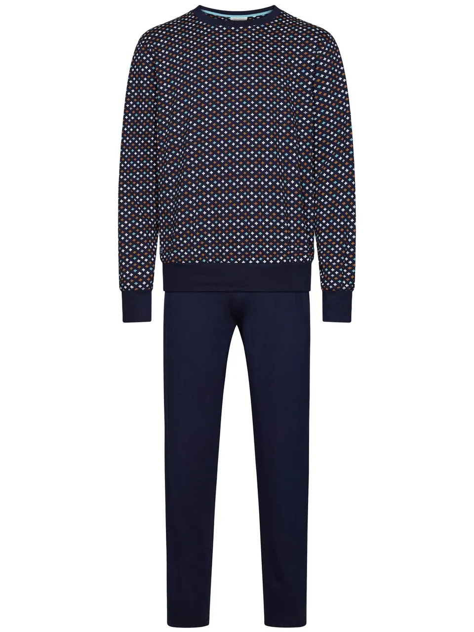 pastunette-cabana-pyjama-dunkelblau-baumwolle-graphic-print image 1