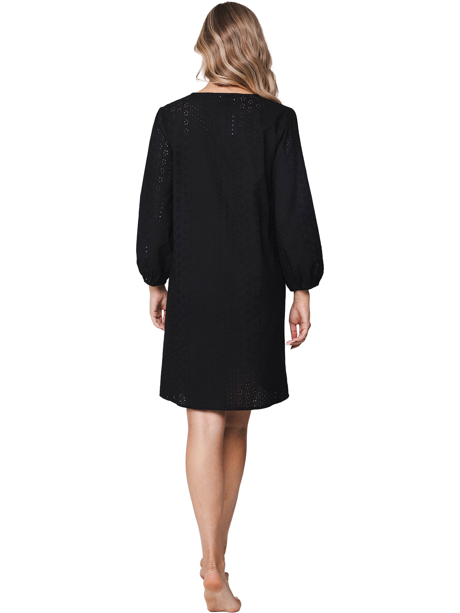 pastunette-noir-kleid-schwarz-baumwolle-blumenstickerei image 4