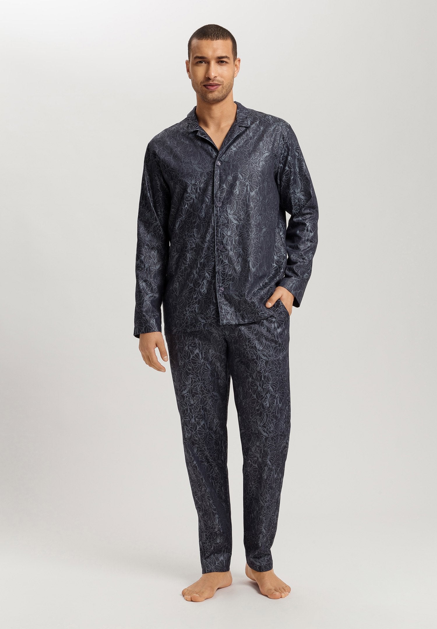 hanro-selection-pyjama-herren-pima-baumwolle-nightshade image 4