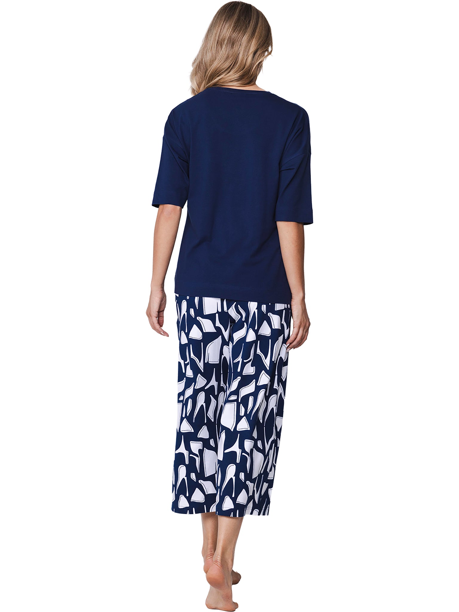 pastunette-midnight-mosaic-pyjama-blau-bio-baumwolle image 5