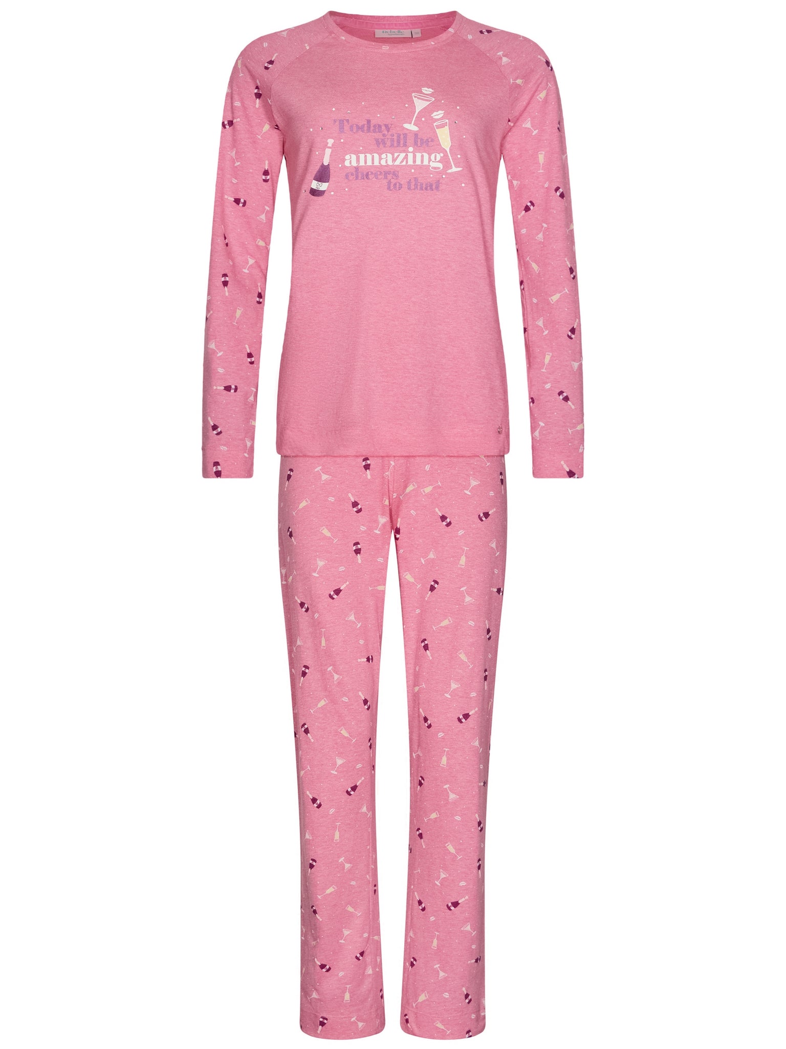 rebelle-cin-cin-pyjama-rosa-gr-38-champagner-print image 1