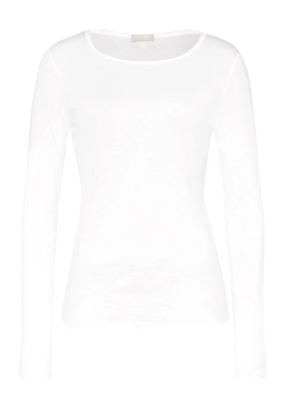 hanro-ultralight-langarmshirt-wei-baumwolle-pima image 1
