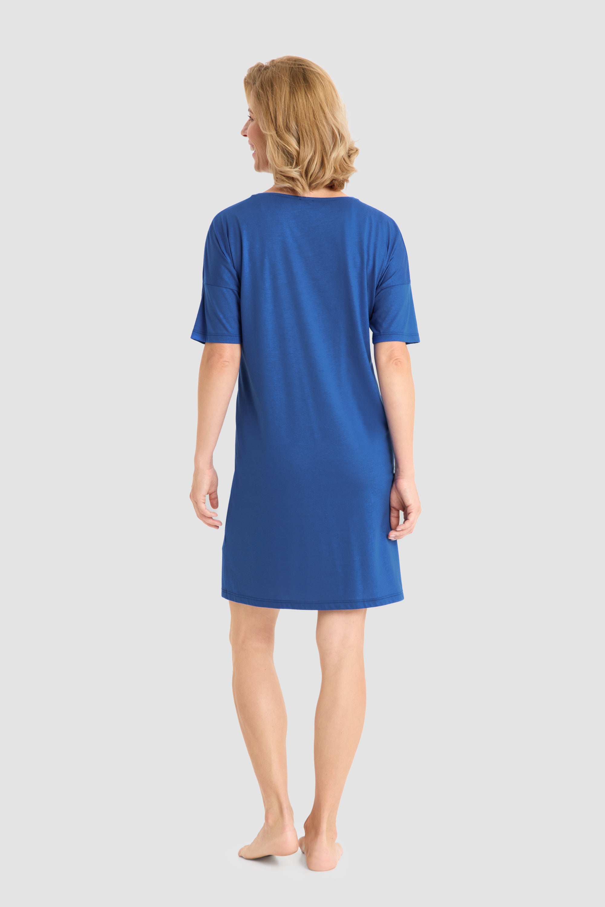 r-sch-be-happy-damen-nachthemd-kurz-blau-schriftzug image 3