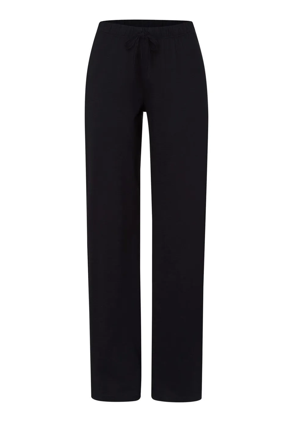 hanro-natural-wear-long-pants-hose-schwarz-bio-baumwolle image 1