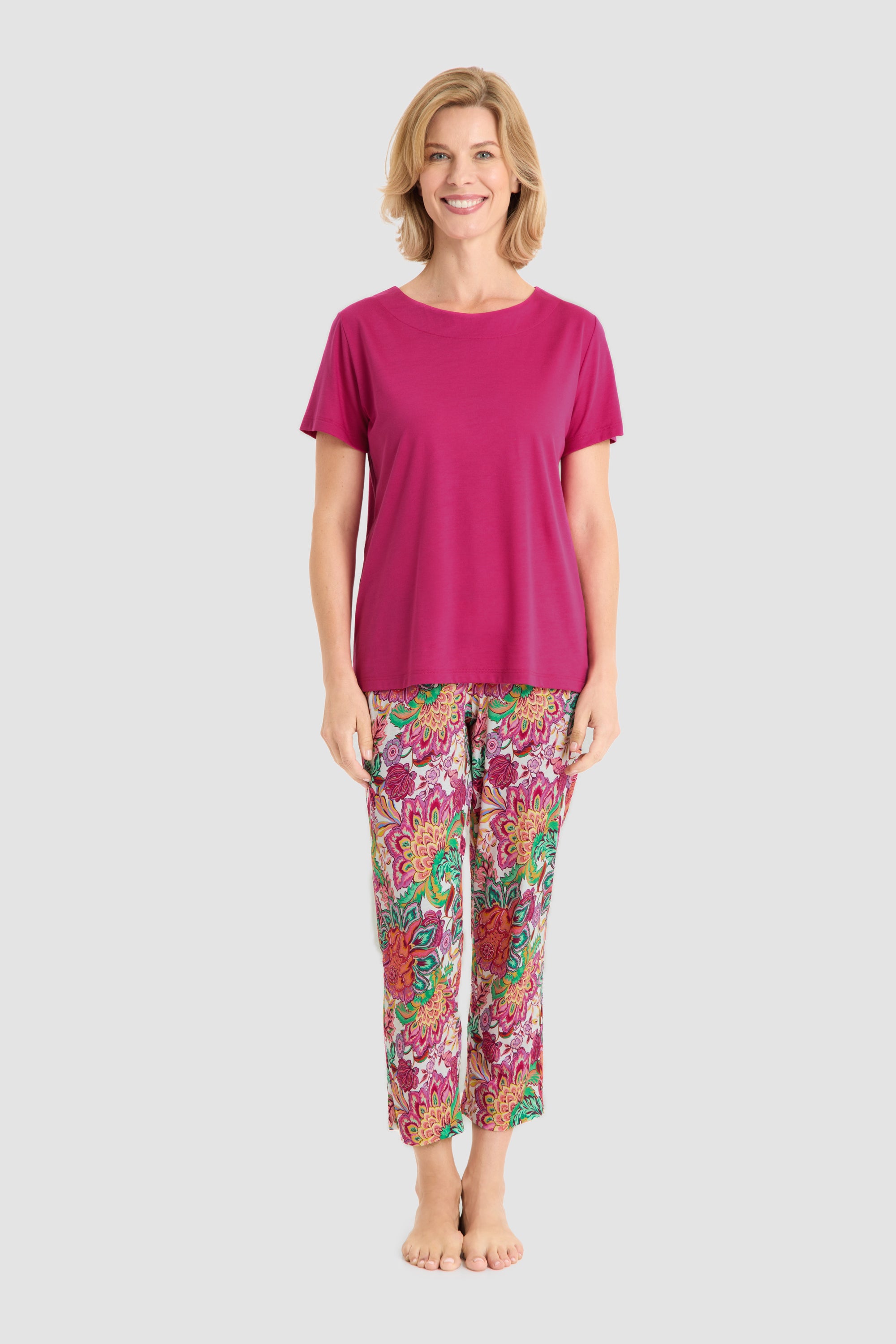 r-sch-be-happy-shirt-kurzarm-fuchsia-schlafshirt-baumwolle-modal image 4