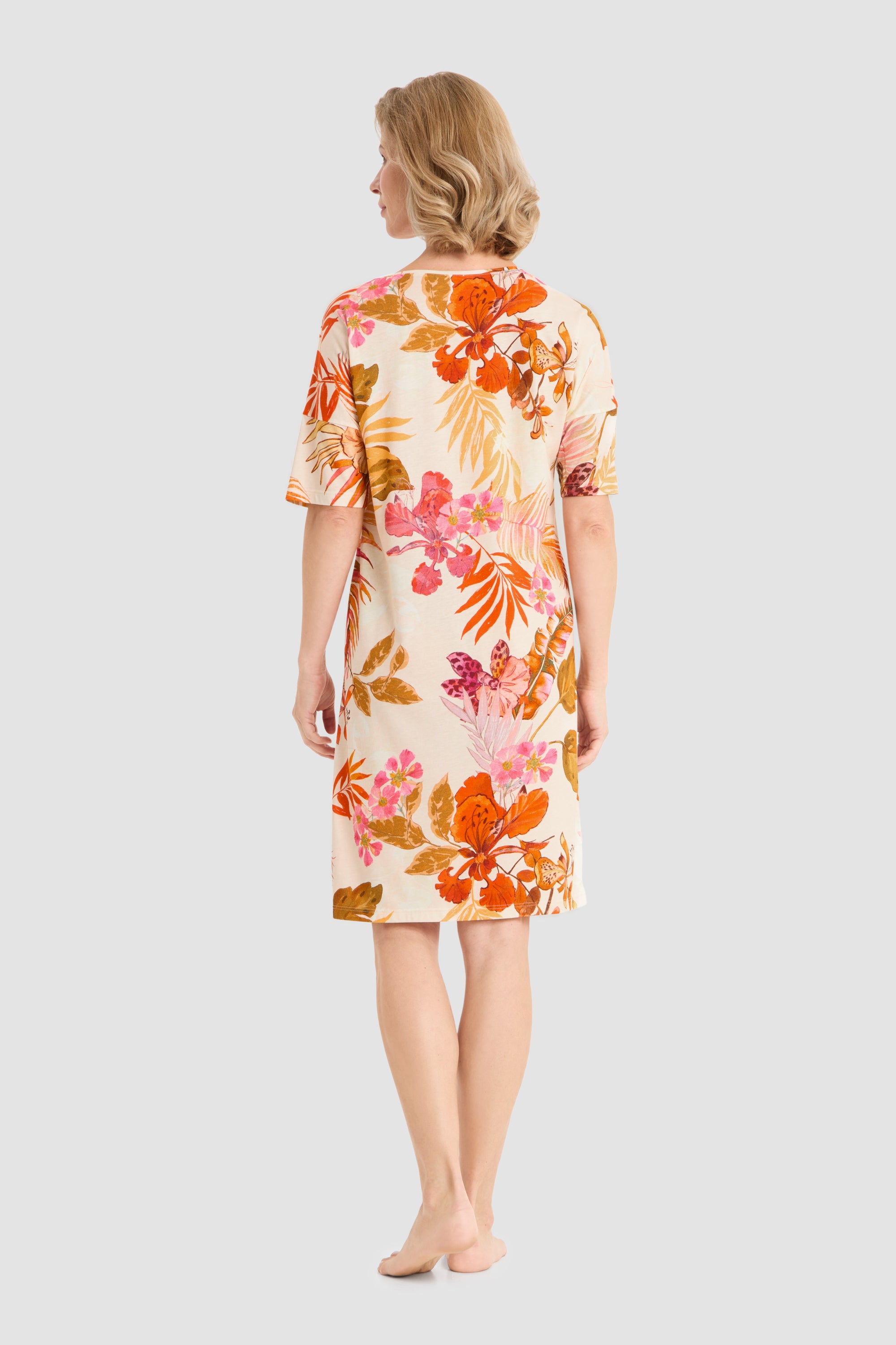 r-sch-be-happy-nachthemd-knielang-orange-blumen image 3