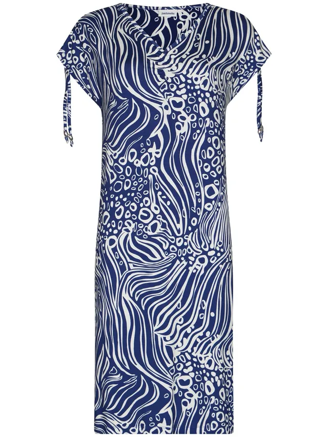 pastunette-cobalt-sea-strandkleid-blau-mit-v-ausschnitt-ecovero image 1