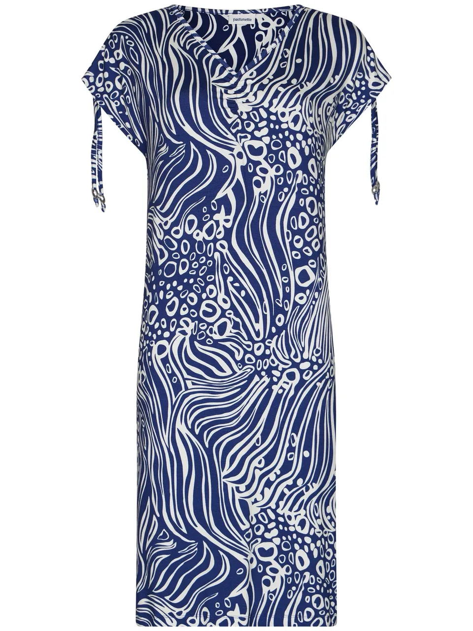 pastunette-cobalt-sea-strandkleid-blau-mit-v-ausschnitt-ecovero image 1