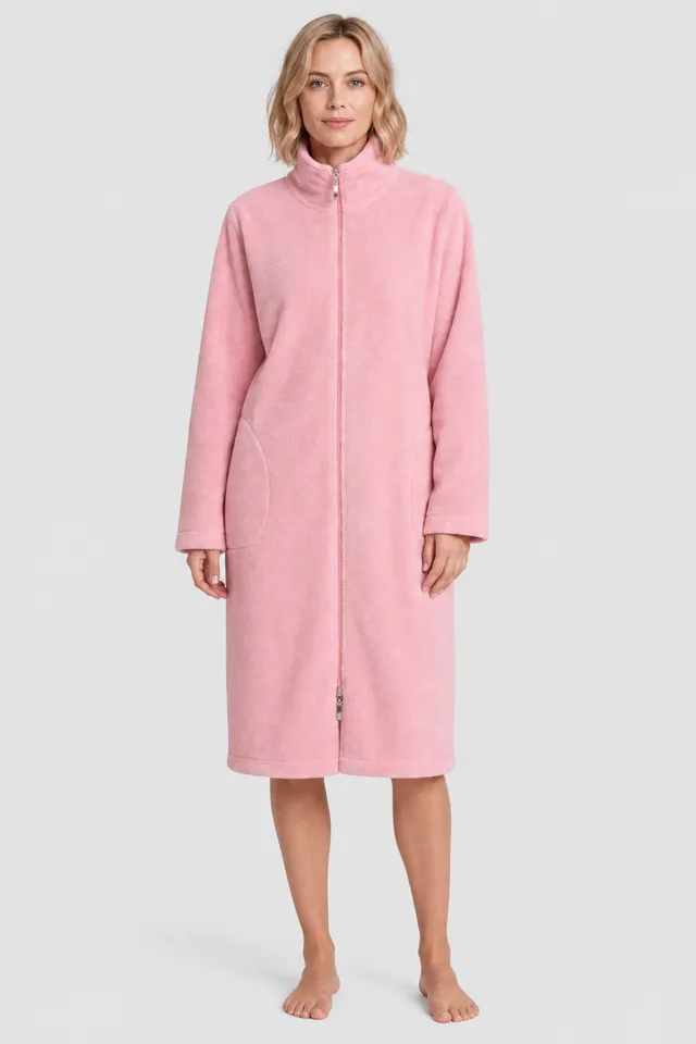 r-sch-be-happy-morgenmantel-midi-pink-stehkragen-reissverschluss image 1