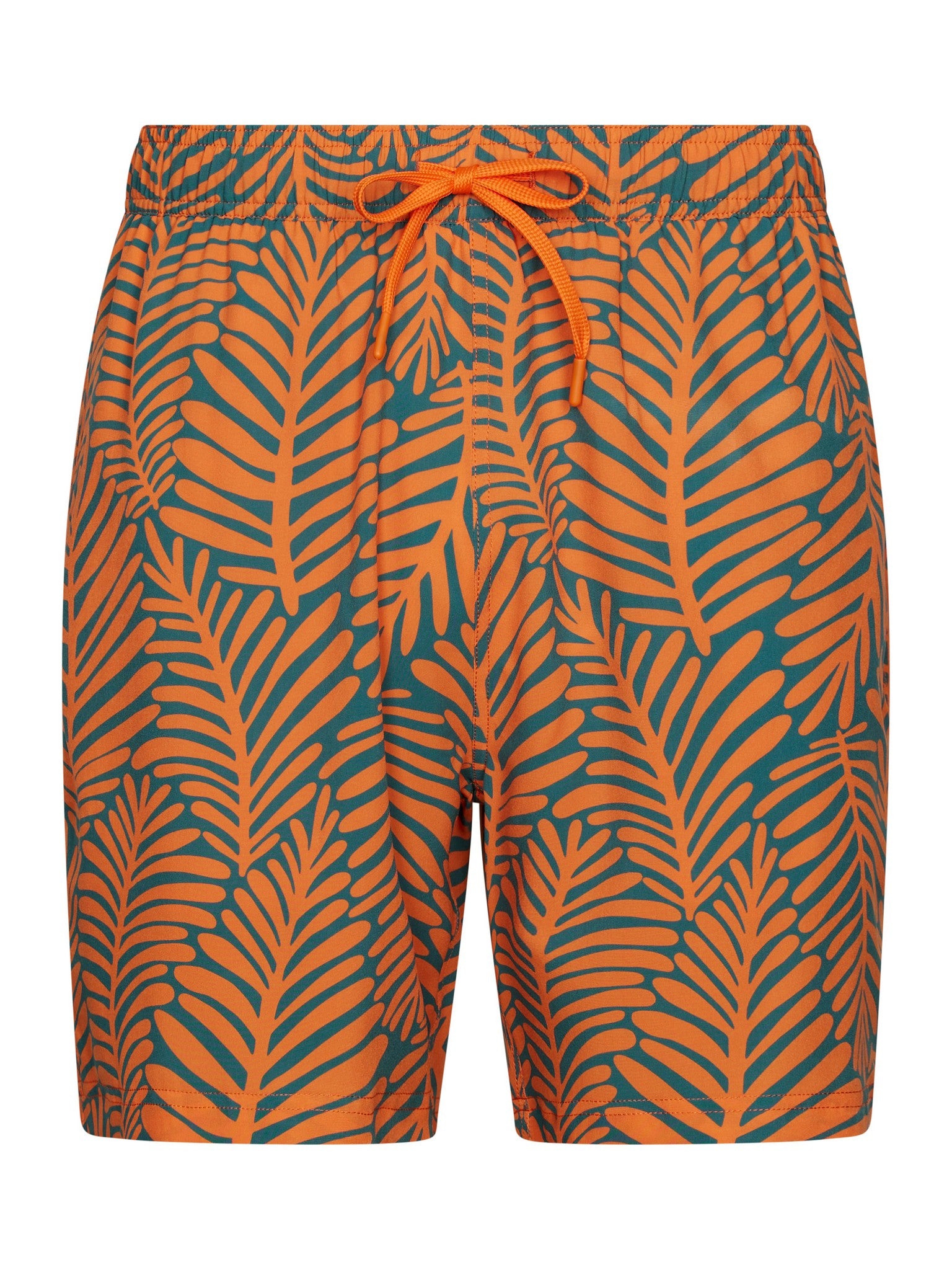 pastunette-zwembroek-badehose-orange-blattprint-stretch image 1