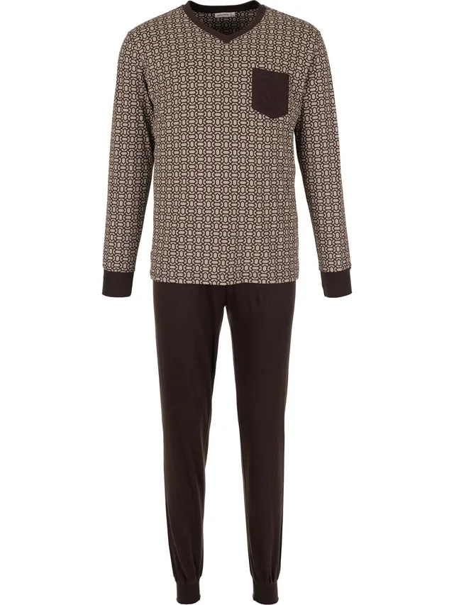 pastunette-urban-essence-pyjama-braun-herren-baumwolle image 1