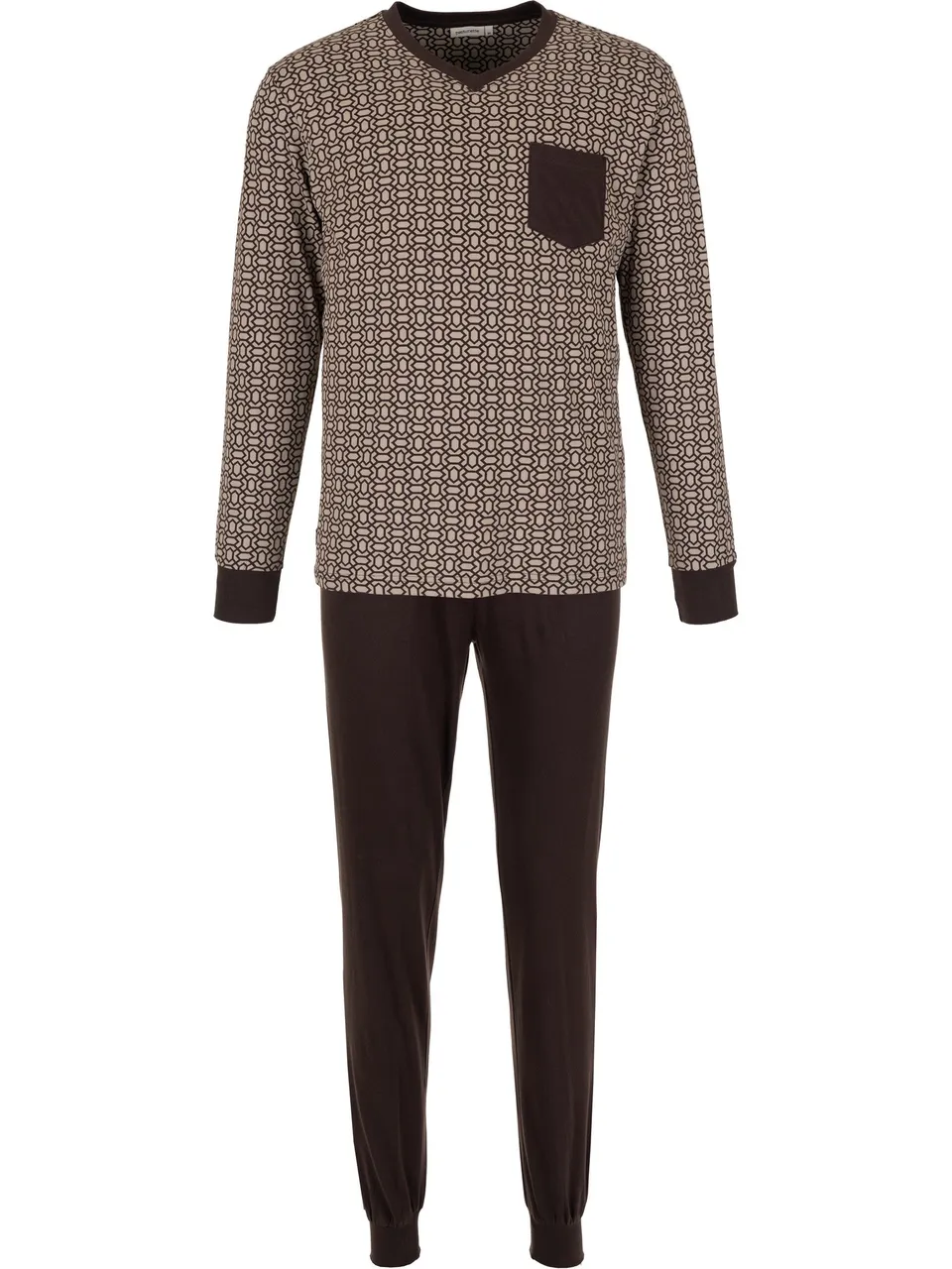 pastunette-urban-essence-pyjama-braun-herren-baumwolle image 1