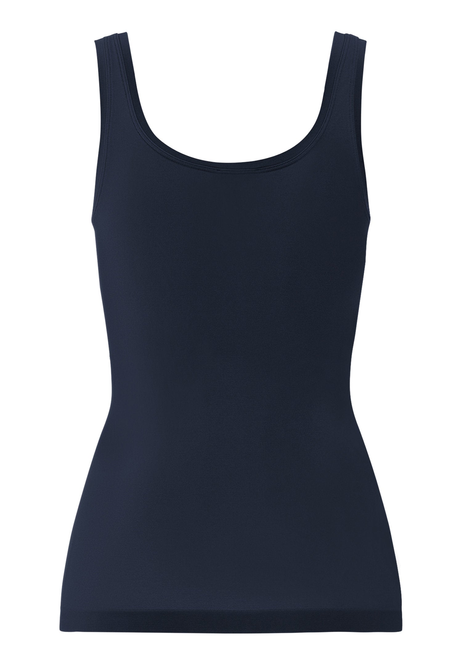 hanro-touch-feeling-tank-top-deep-navy-microfaser image 3