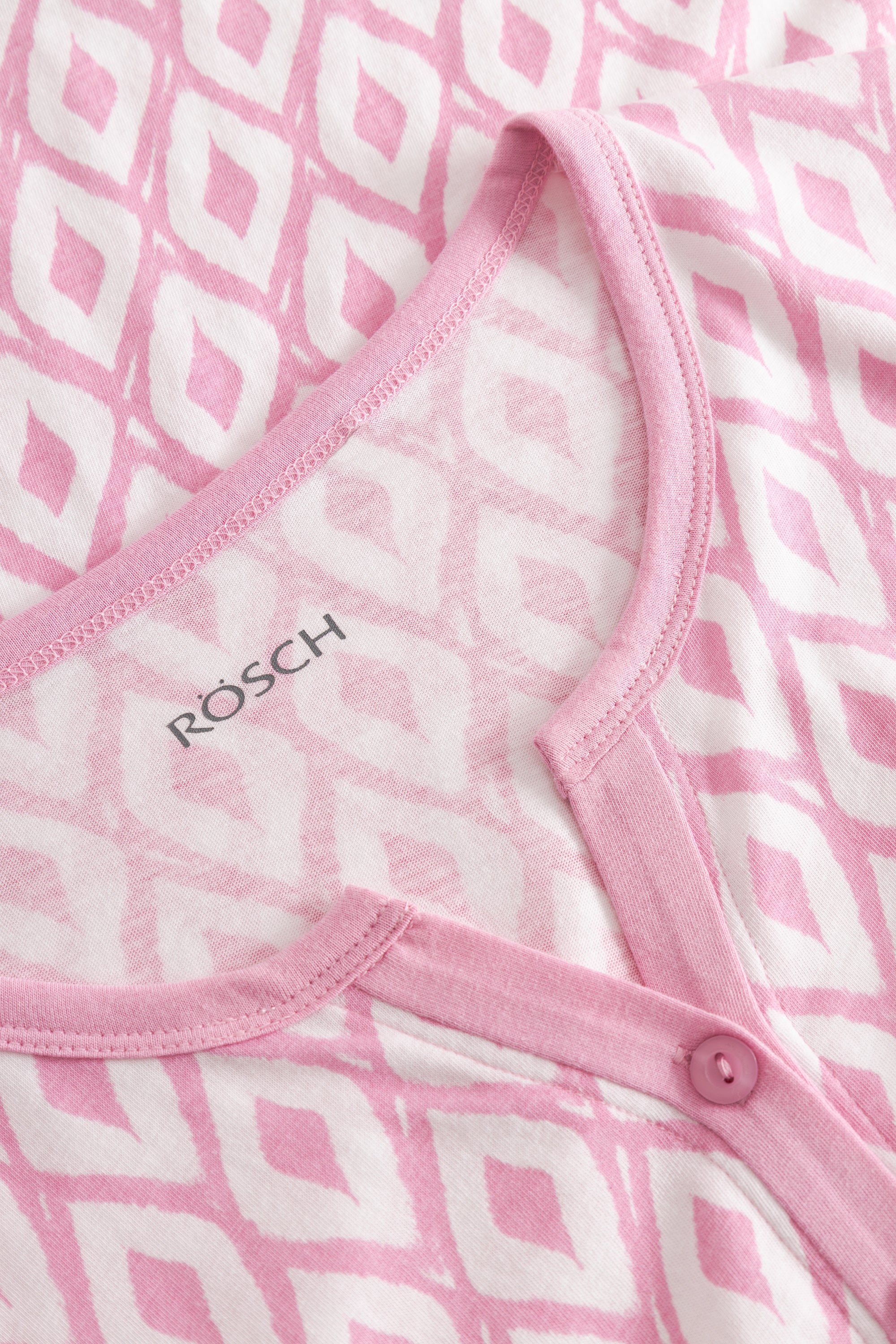 r-sch-be-happy-nachthemd-midi-karo-rosa-100-baumwolle image 4
